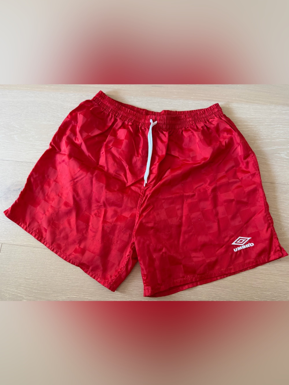 Umbro old school red shorts
